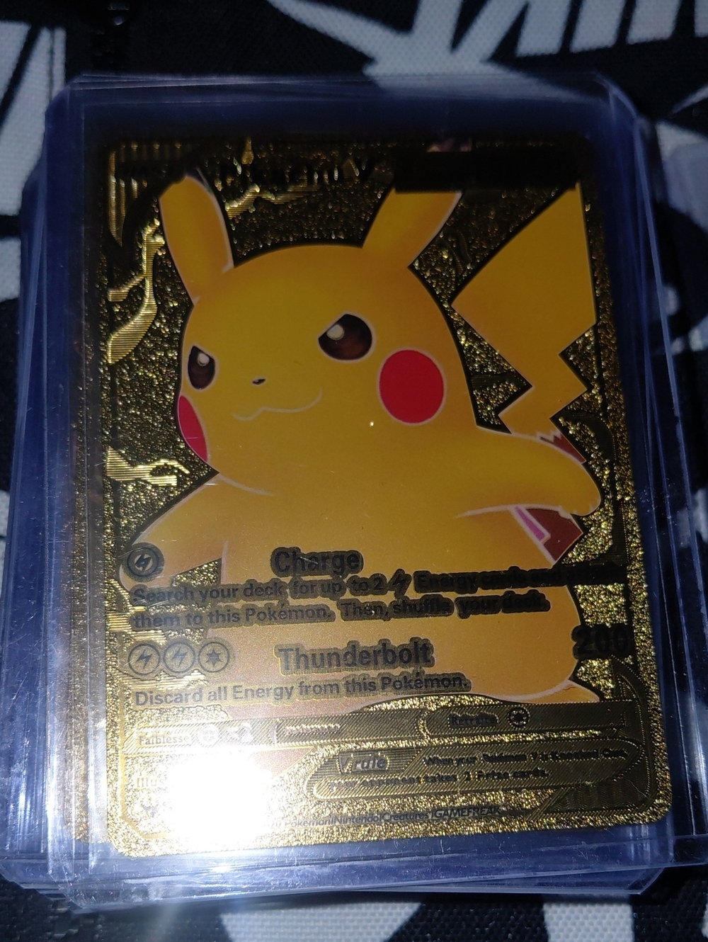 Pikachu Gold Collectible Trading Card